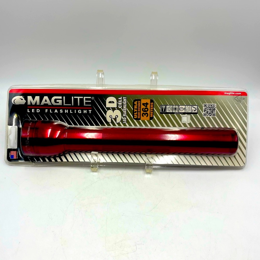 MAGLITE: Professional 3D Cell LED Red 12” Flashlight Model #ST3D036 Made in USA